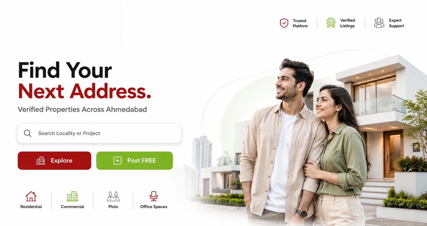 Ahmedabad Real Estate Platform for Buying, Selling and Renting Residential, Commercial and Industrial Properties